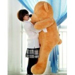 Life Size 5 Feet Soft Long Golden Brown Teddy Bear Toy 152 cm